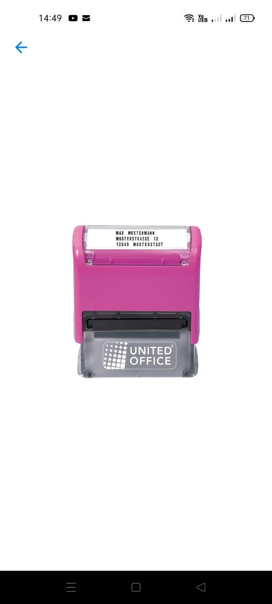 Stampila personalizata United Office nou