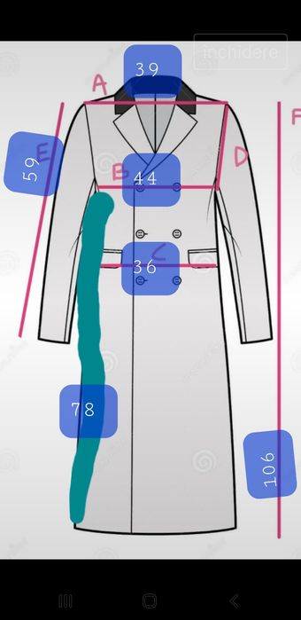 Pardesiu piele negru nr.M