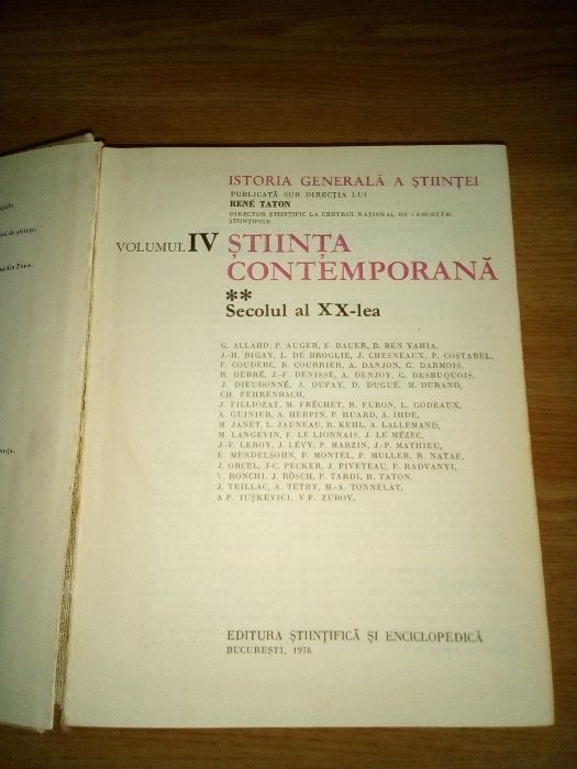 Istoria Generala a Științei-Vol IV Stiinta Contremporana