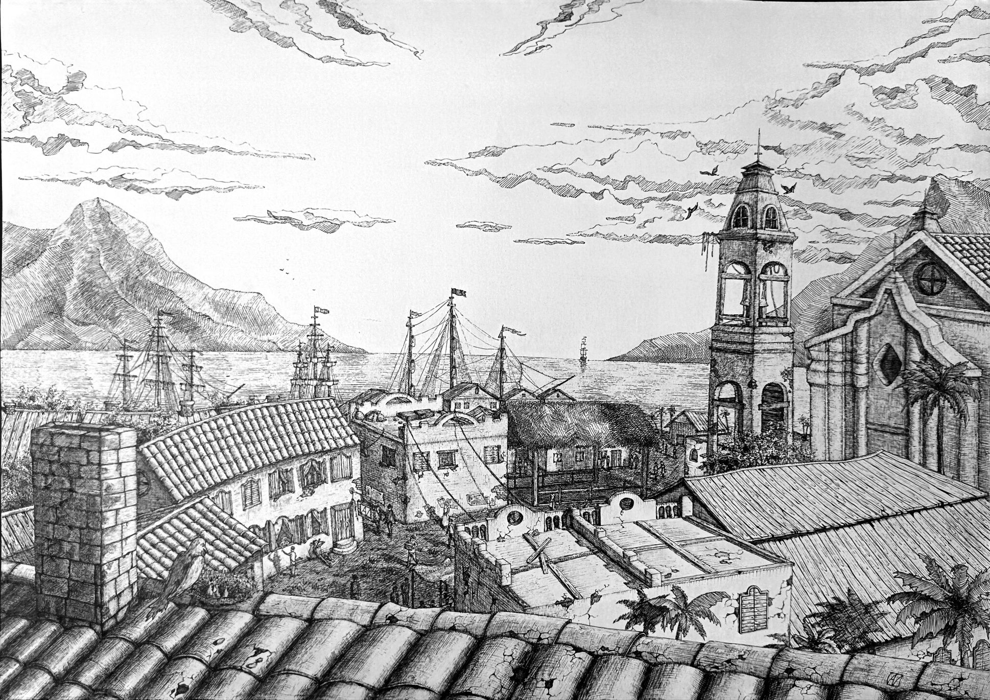 Картина. Графика размером 43х61 см
