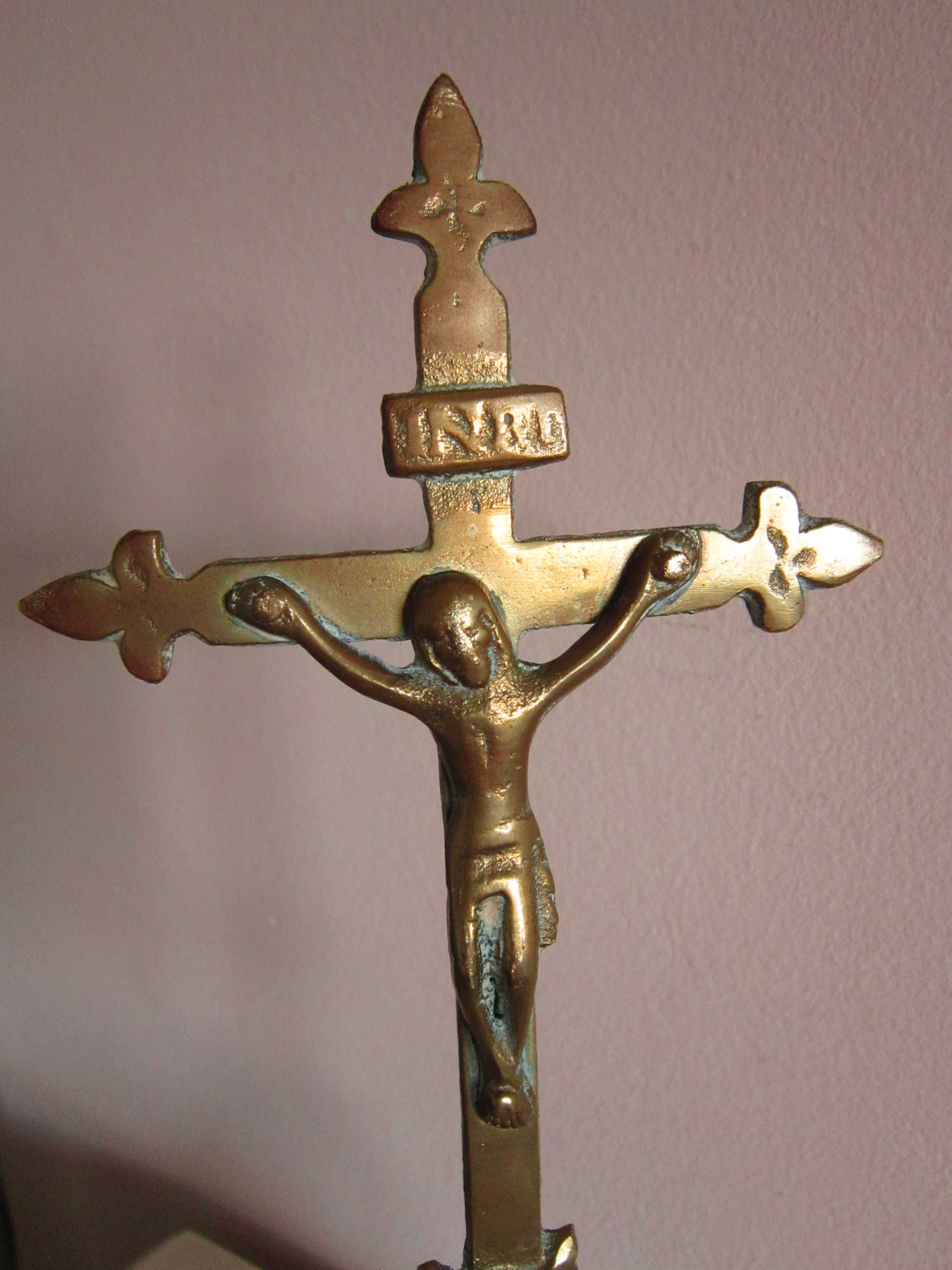 cadou rar Pre-war Crucifix Cruce altar colectie vintage anii'30 Franta