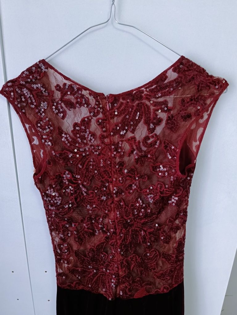 Rochie pentru ocazie, model unicat catifea magenta