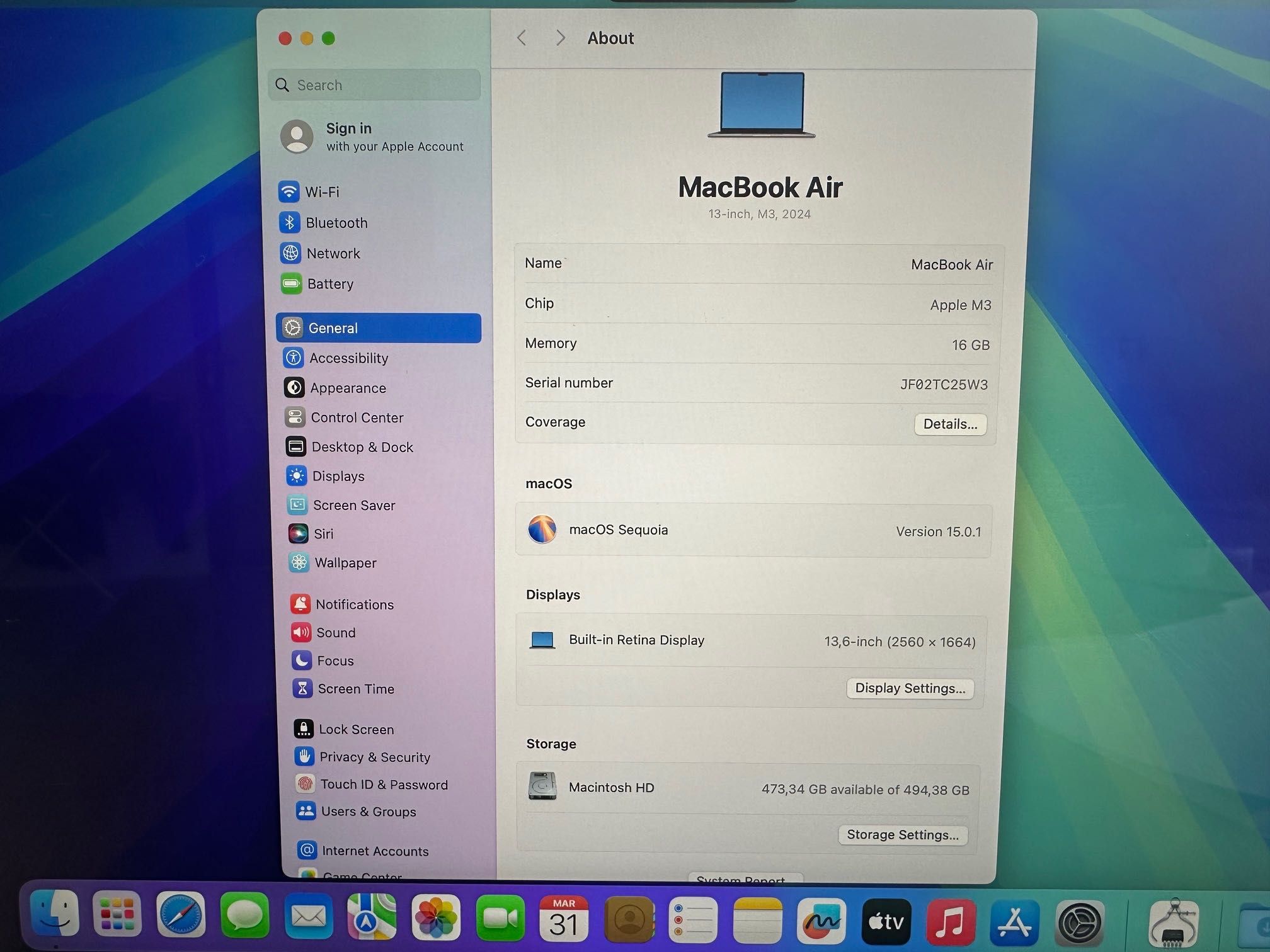 MacBook Air 13" M3 Chip 8-CPU, 10-GPU, 16RAM, 512 SSD,ГАРАНЦИЯ 12.2025