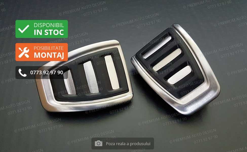 Ornamente INOX pedale si footrest S-Line - Audi A4 (B8) A5 A6 A7 A8 Q5