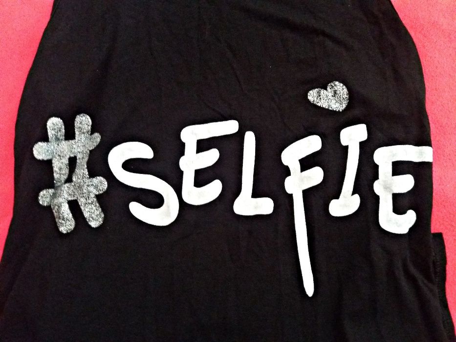 НАМАЛЕНИЕ! Дълга черна рокля "#Selfie"
