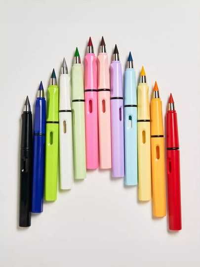 Вечные карандаши — 12 штук ярких и удобных.  2 размера.