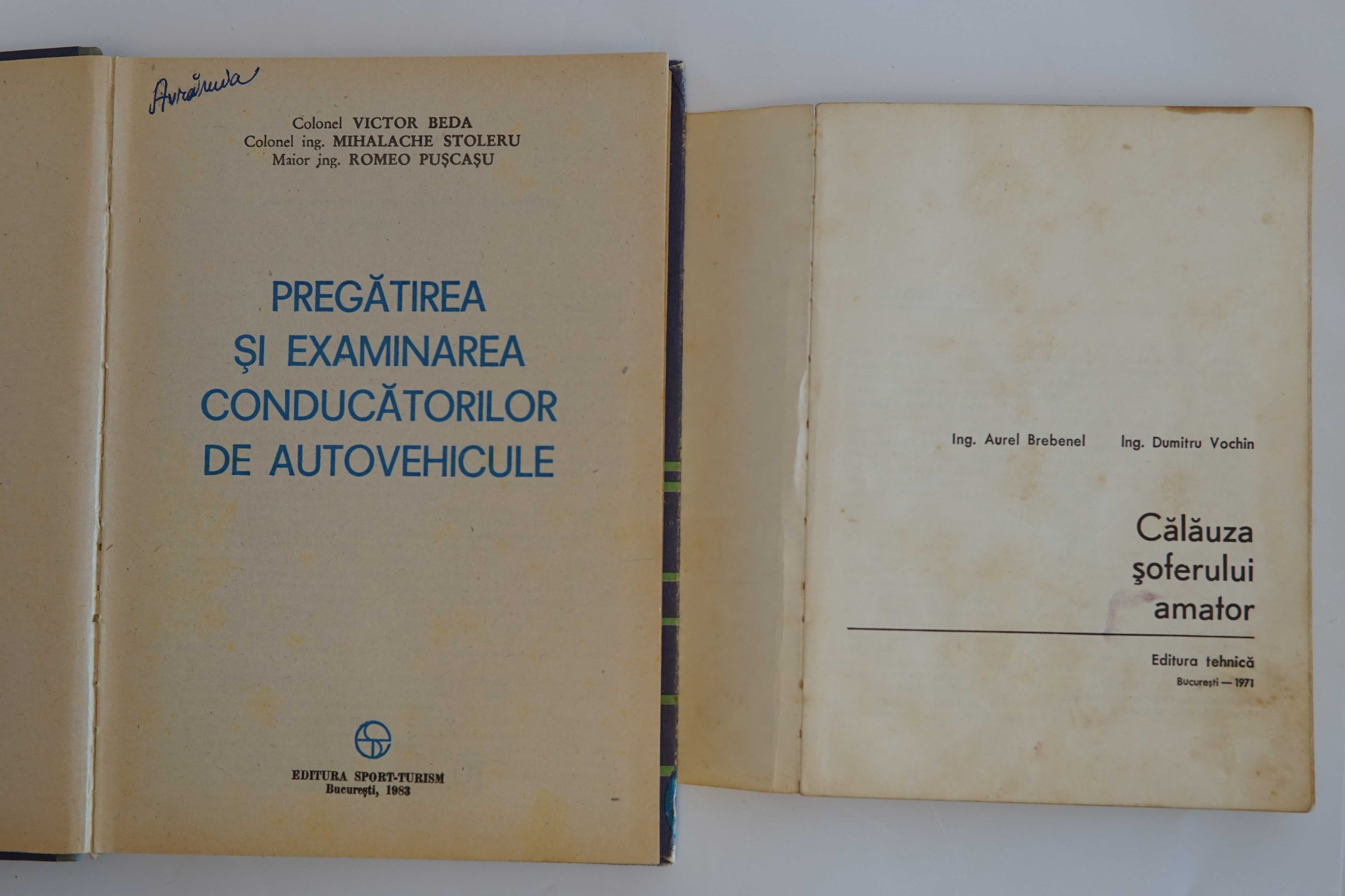 Lot 3 carti vechi auto/ Calauza Soferului/ Penele Automobilelor 1965