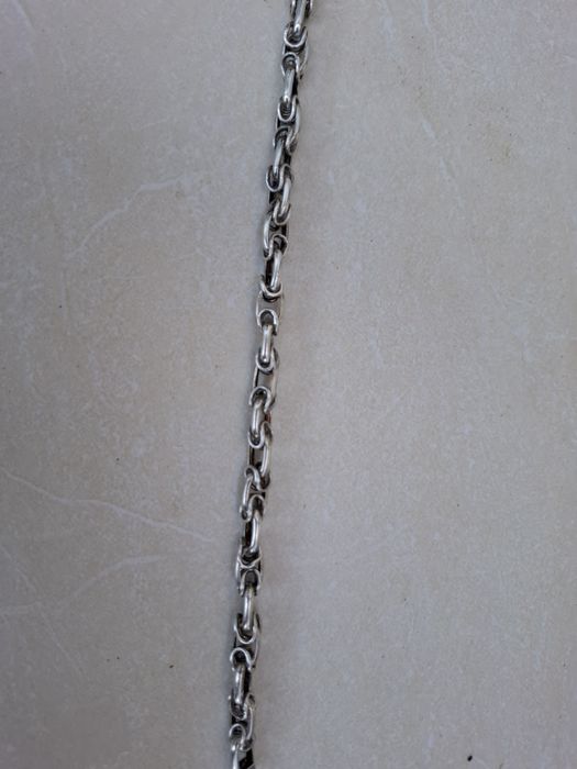 Сребърна кривна 925 кралска плетка