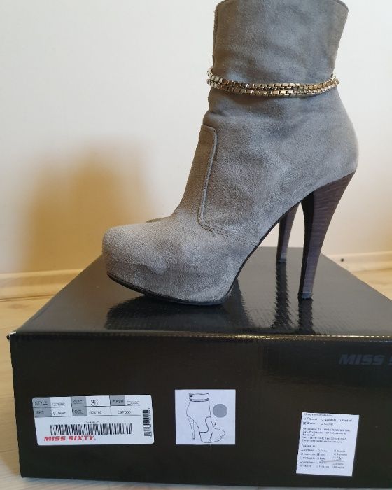 Botine piele întoarsă Miss Sixty