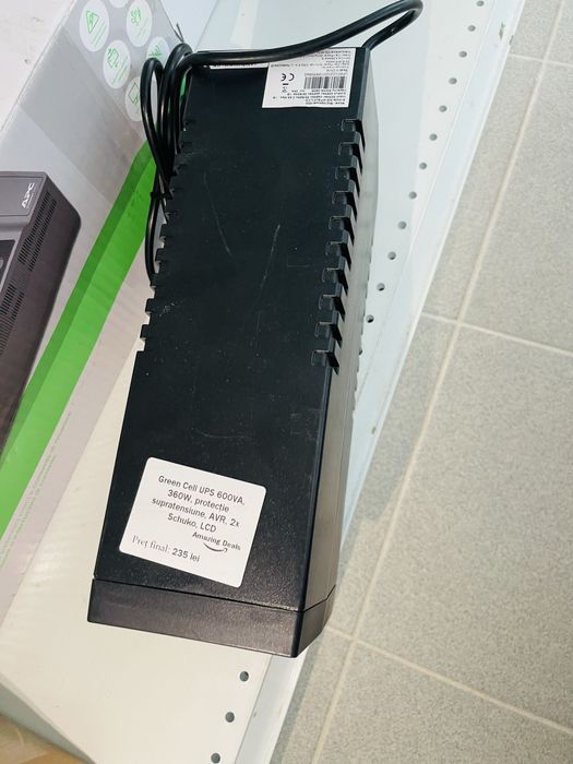 Green Cell UPS 600VA ,360W ,Protecții , Sursă Neîntreruptibila Curent