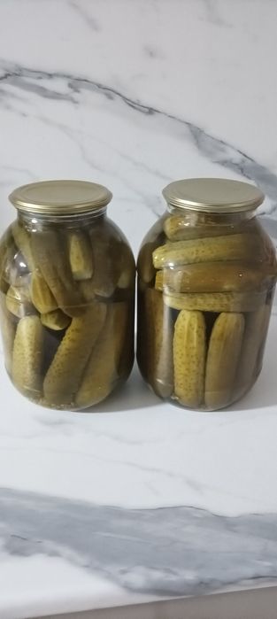 Соленые огурцы и салаты