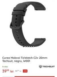 Curea Mobvoi TicWatch C2+ 20mm Techsuit, negru, W001