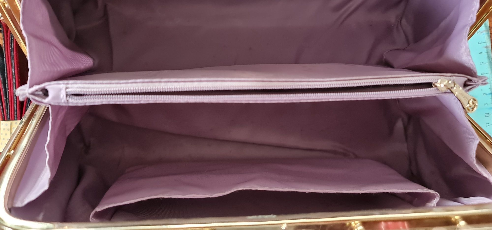 Лакированая натуральн кожа сумка 29×13×20 Защелка Ремень 120см Лаковая