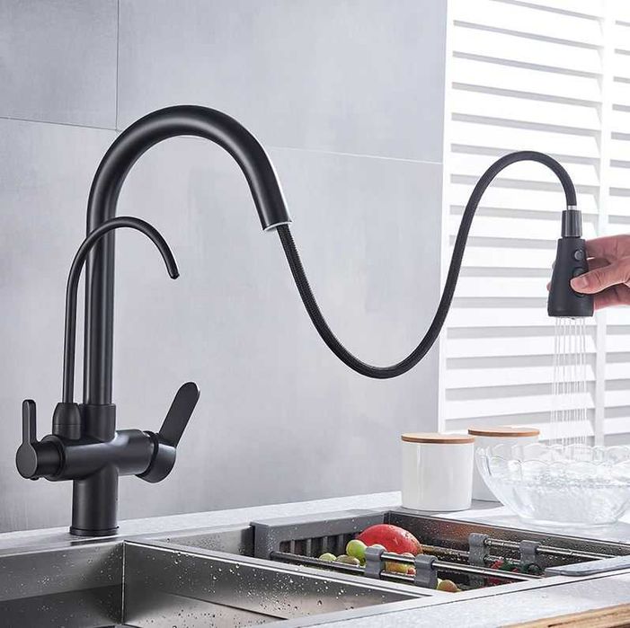 Baterie bucatarie neagra pentru filtru apa Factura/garantie