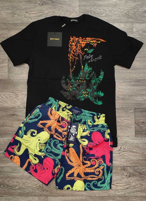 Мъжка детска фланелка тениска Palm Angels bear мече блуза 100% памук