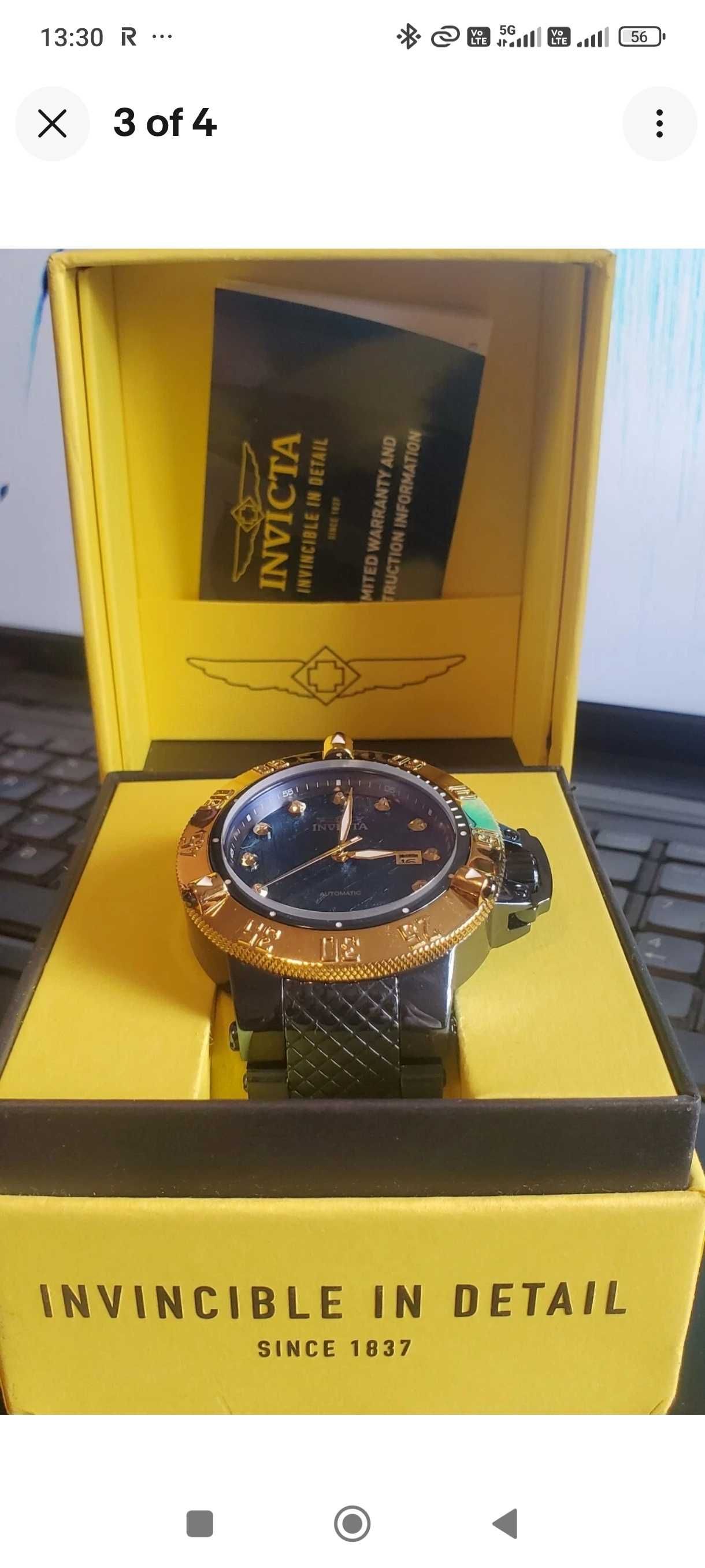 Invicta Sabaqua noma automatic 50 mm diamonds meteorite