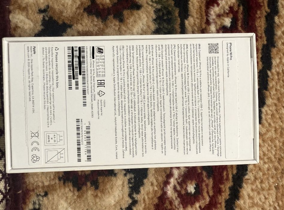 Iphone 16 pro EAC 100% цикл 6