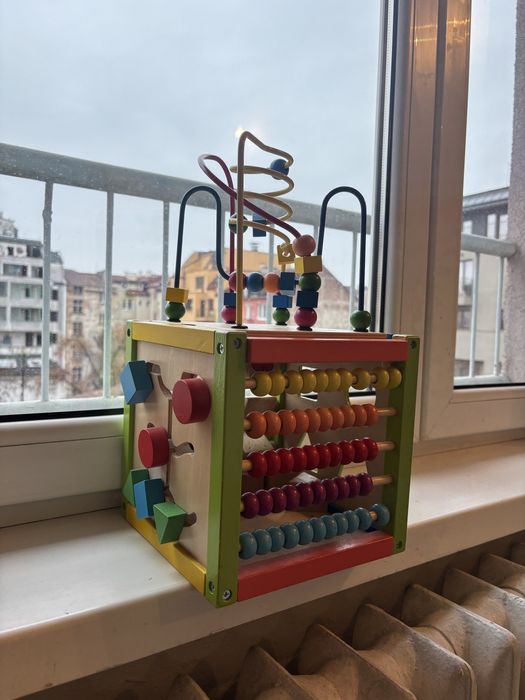 Дървен дидактически куб