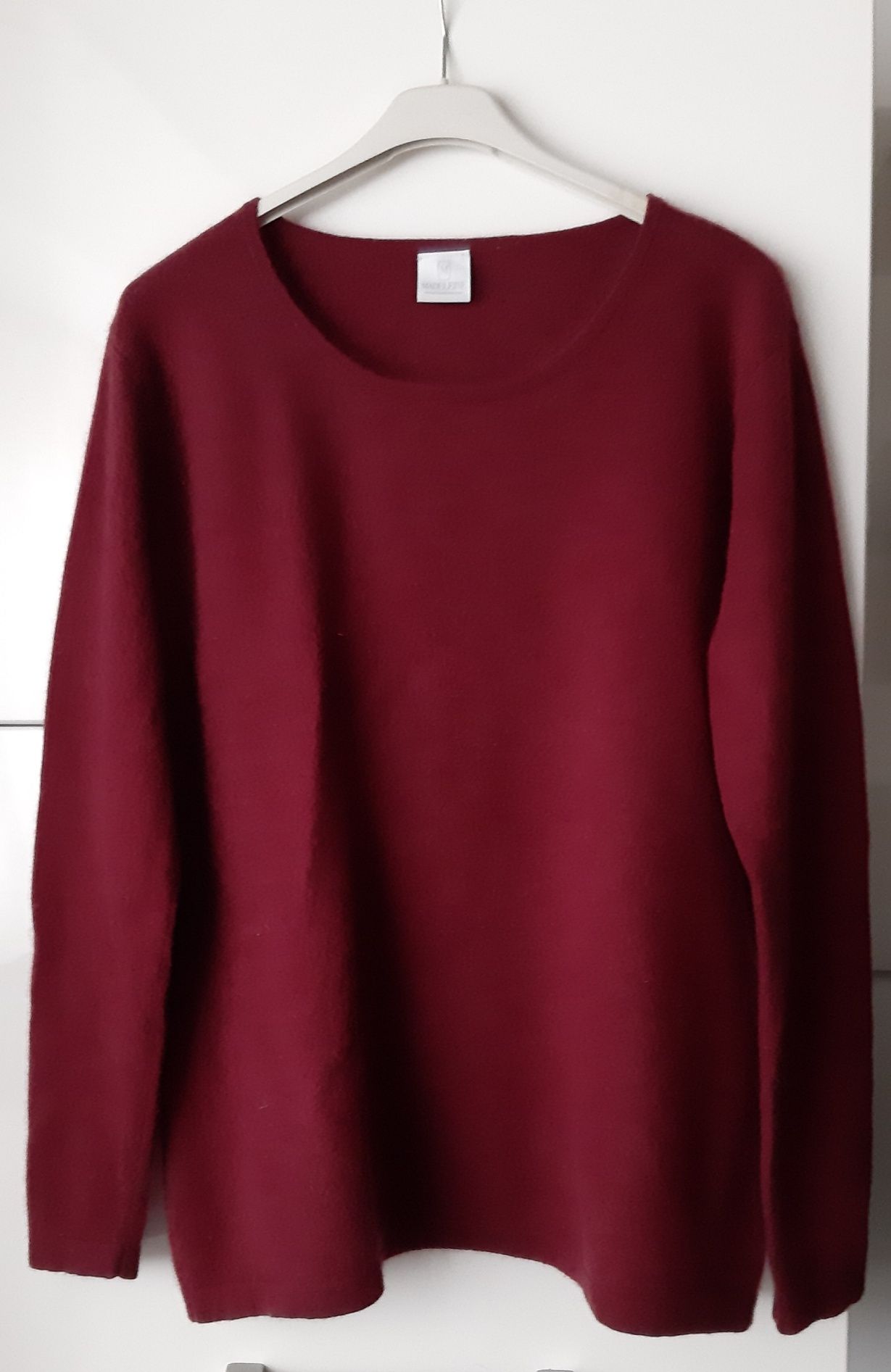 Pulover casmir pur 100% bordo superb M/L