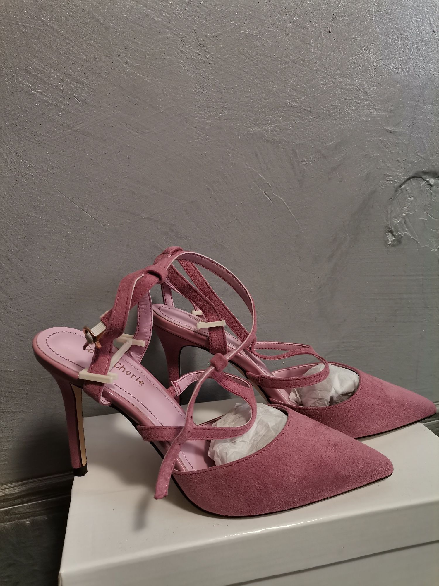 Sandale stiletto pinkish-purple