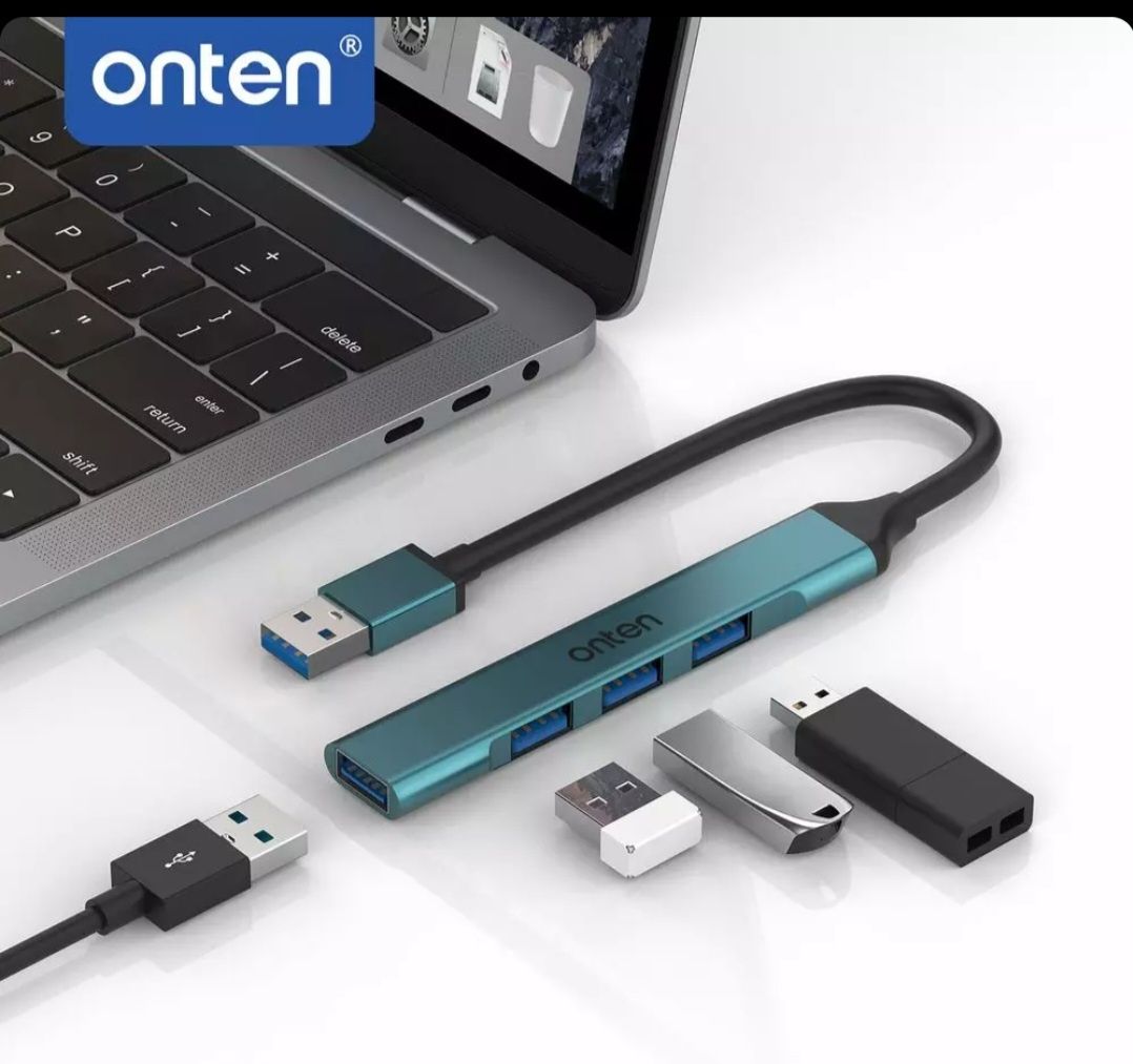 ONTEN 5701 4-портовый USB-концентратор USB-разветвитель из алюминиевог