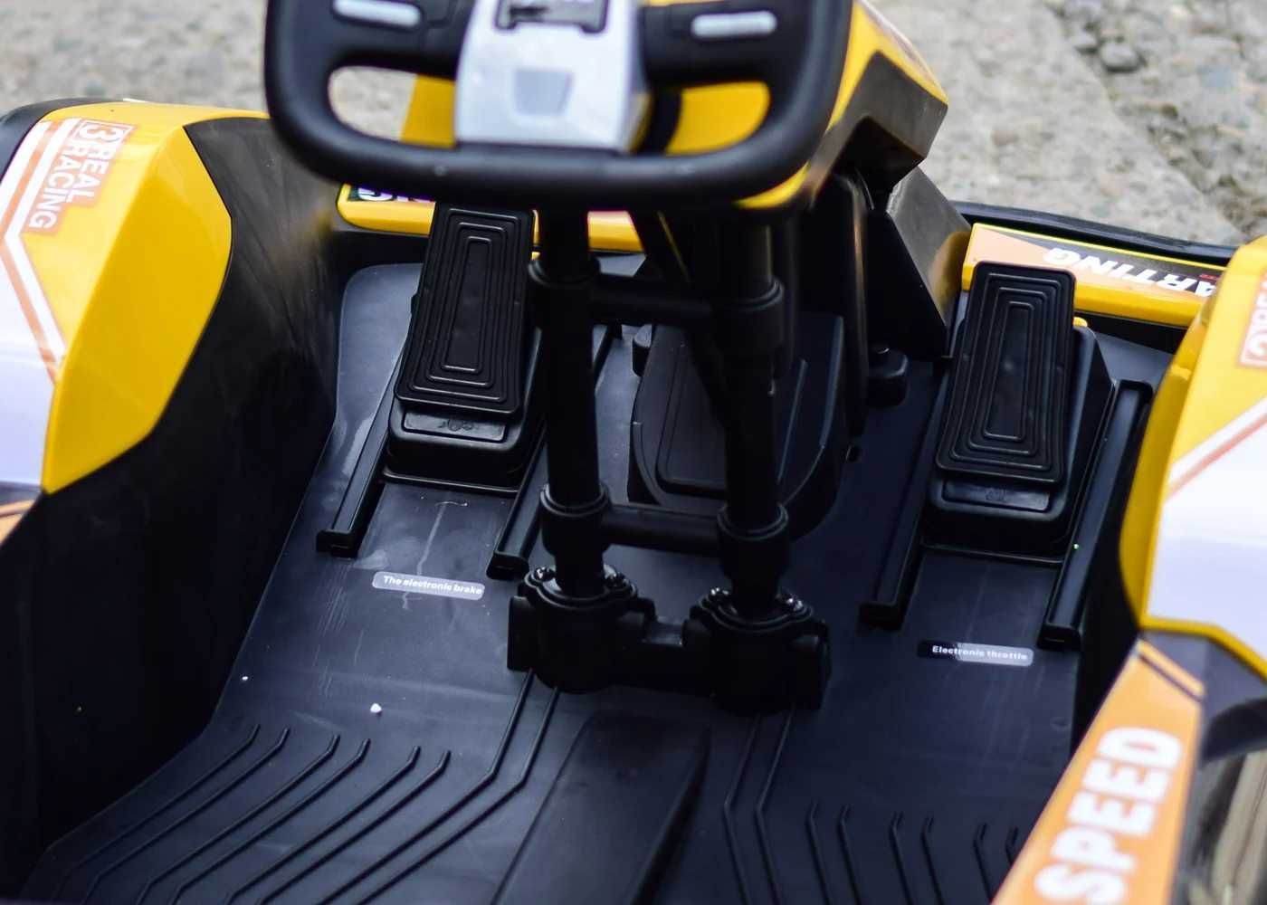 Masinuta-Kart electric pentru copii 3-11 ani, Racing 90W 12V 7Ah