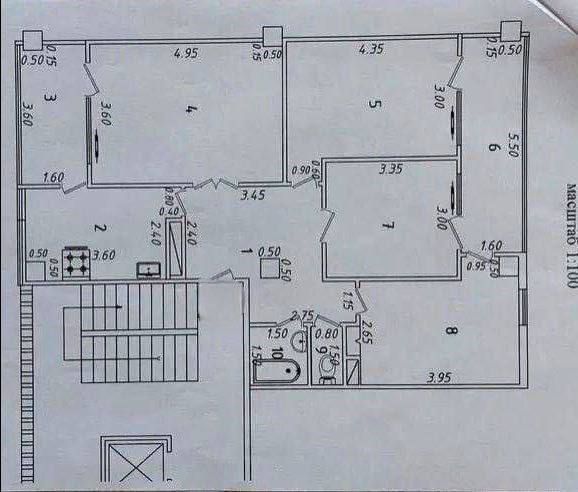 Продается 4х комнатная квартира,Ц-4, Юнусабад