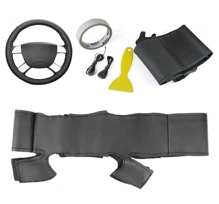 Кожен калъф за волан шиещ, Ford Connect, Kuga, Focus 2, C-Max