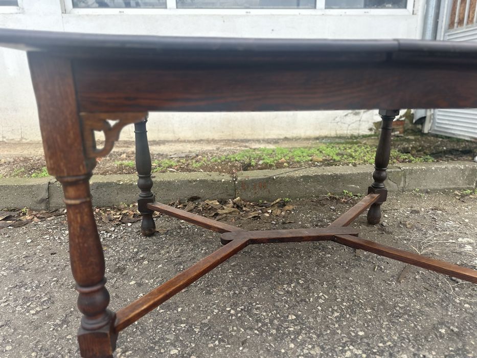 Масивна разтегателна маса с 5 стола (Рустик)