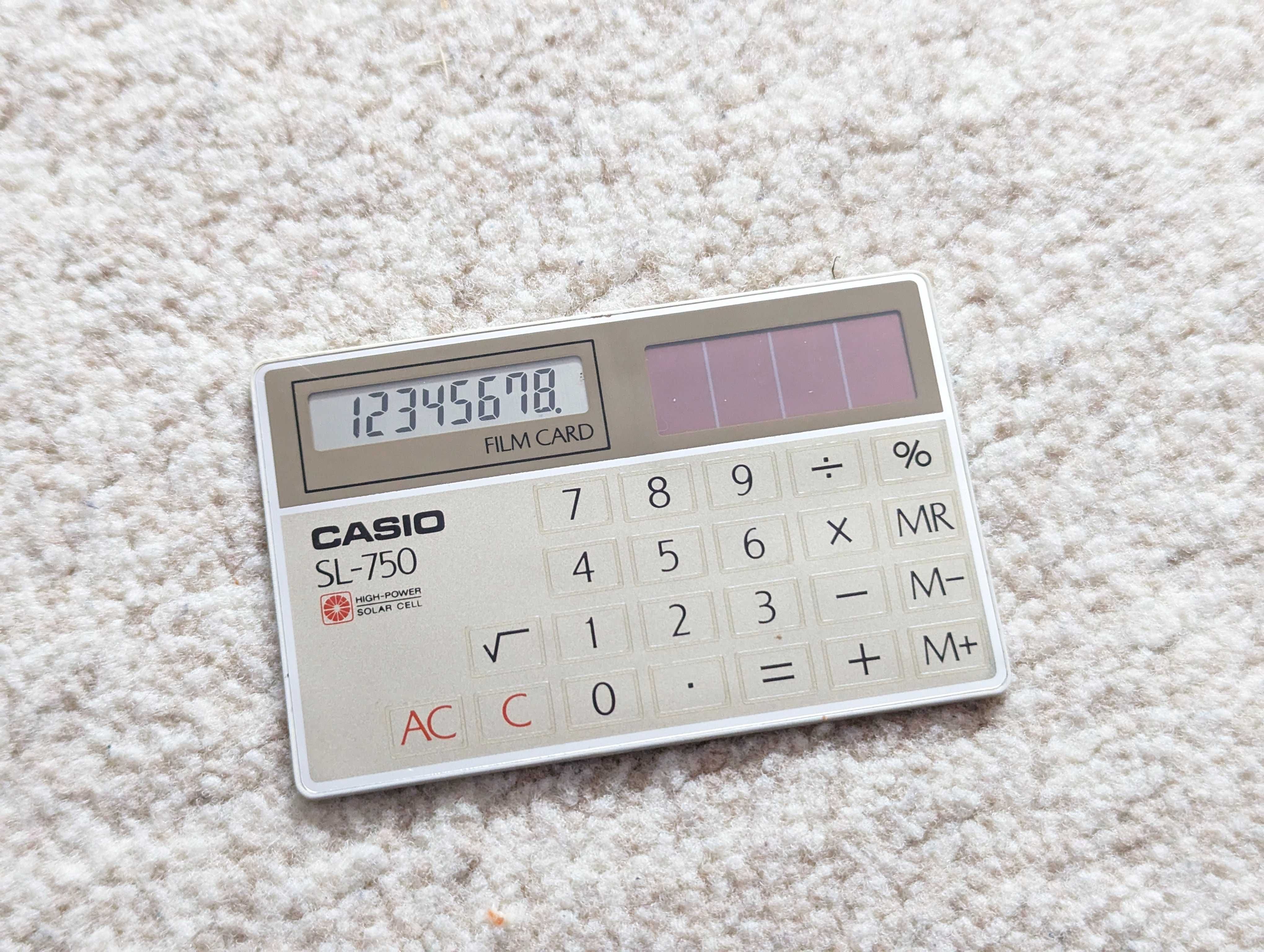 CASIO SL-750 calculator super slim solar, FILM CARD