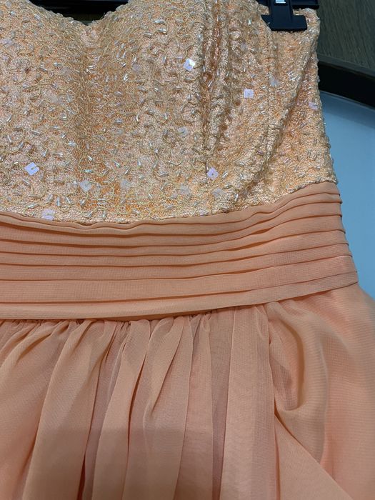 Rochie de seara lunga portocalie