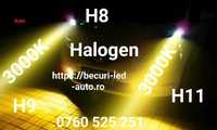 Kit Becuri H3,H8,H9,H11,H16(lumină galbenă ceață proectoare 3000K)