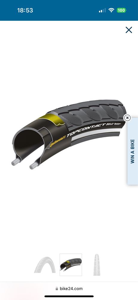 Велосипедна външна гума Continental TOPCONTACT 47-622 Vectran BREAKER