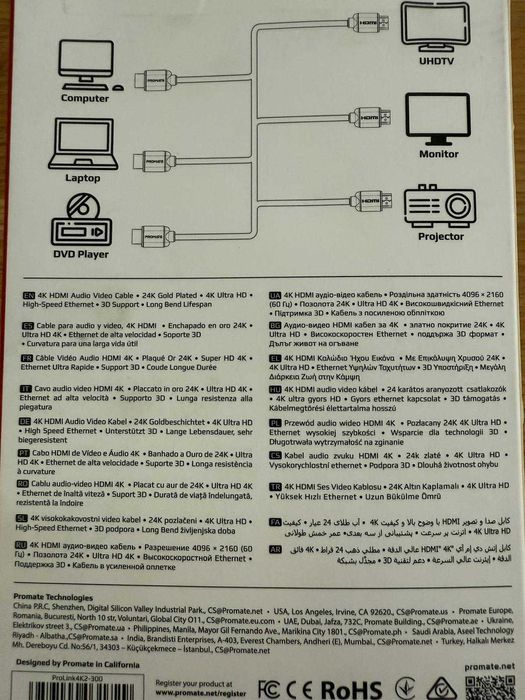 Cablu 4k HDMI Promate Audio Video