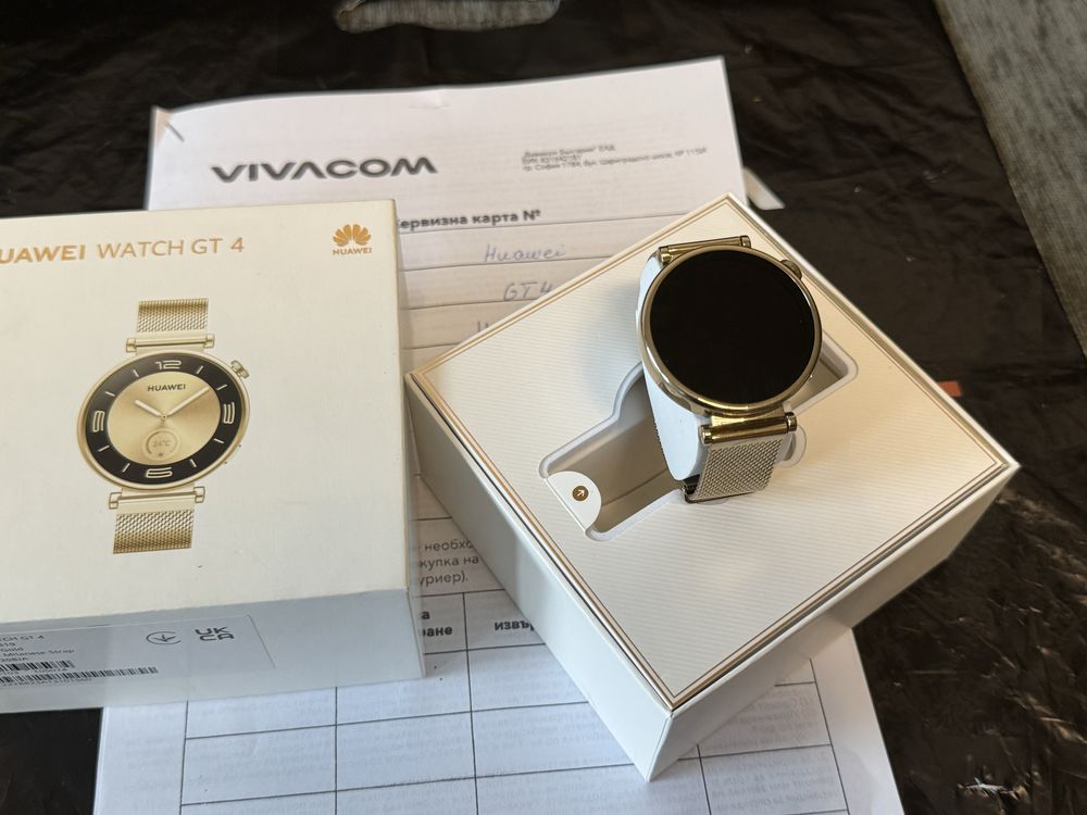 *** КАТО НОВ 48mm Huawei Watch GT 4 Yettel Гаранция 2025г. Gold