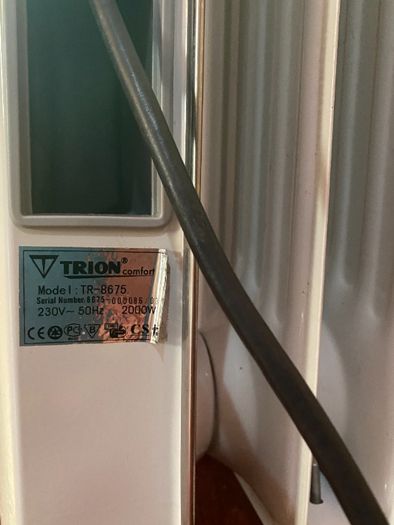 Radiator electric TRITON 11 elementi, 800/1200W, Alb, portabil