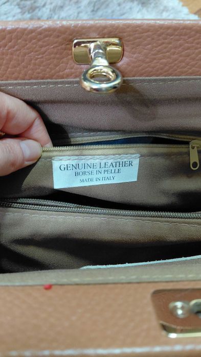 Geanta de piele fabricata in Italia