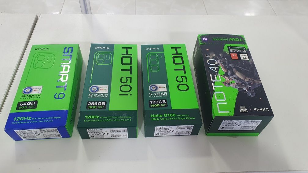 Yangi telefonlar. 1 yil rasmiy kafolatga ega