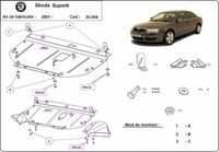 Scut metalic pentru motor Skoda Superb 2001-2008 - otel 2mm