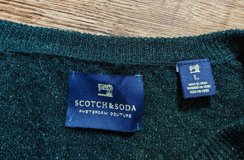 Scotch & Soda Mohair Piece Unique Оригинален мъжки пуловер размер L