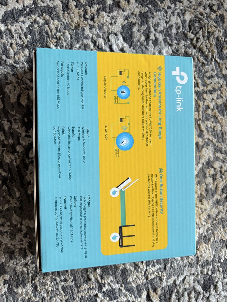 Адаптер wireless TP-LINK TL-WN722N, USB 2.0