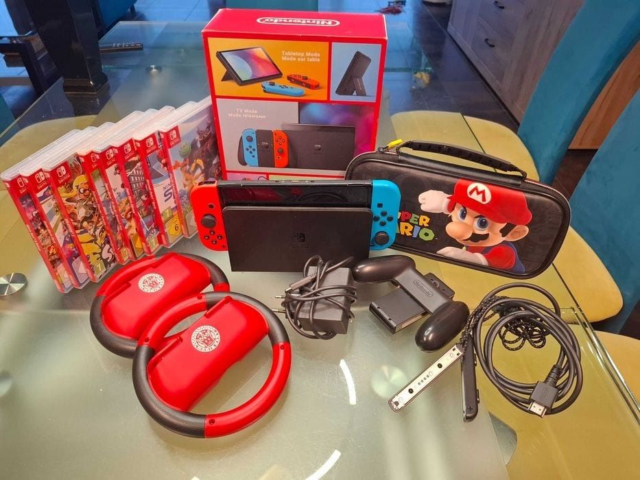 Consola nintendo,vine cu toate accesoriile din poza,produs folosit foa