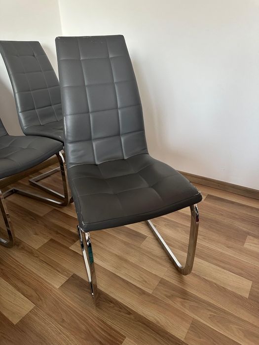 Scaune living gri 4 bucati