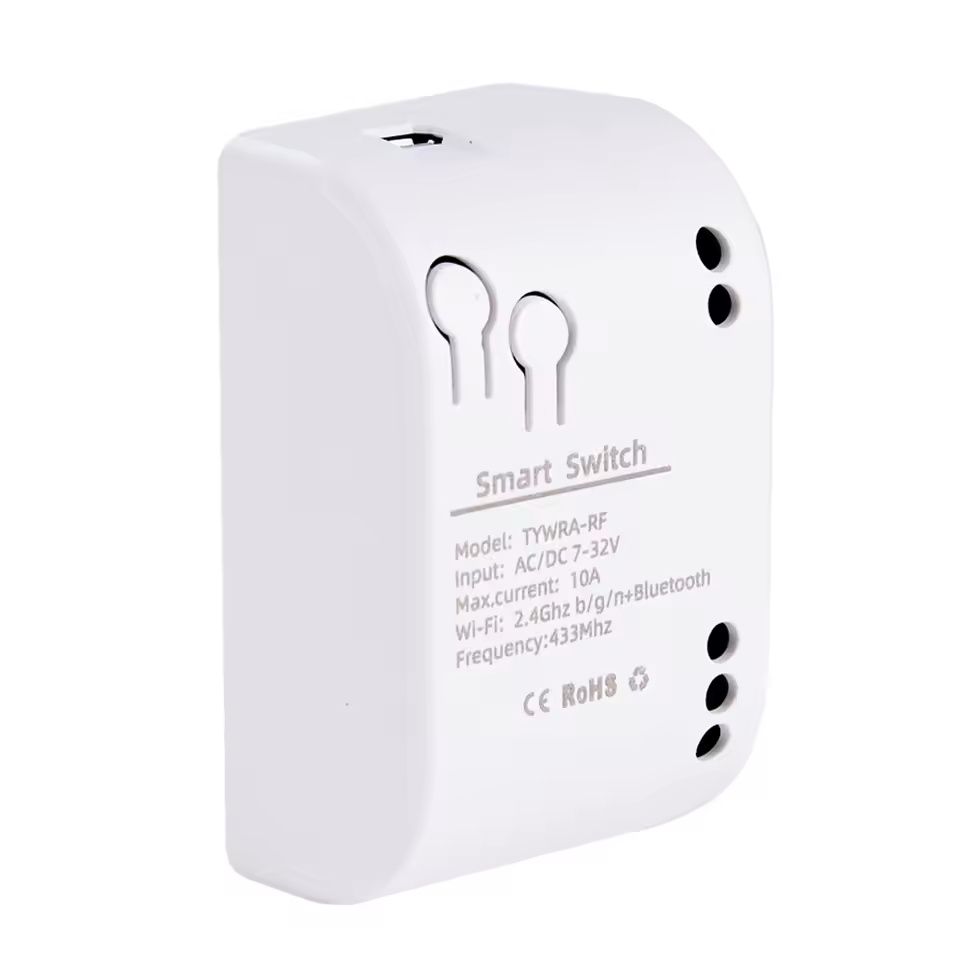 Tuya Smart WiFi+RF433 1-канално реле 7-32V, макс. 10А товар