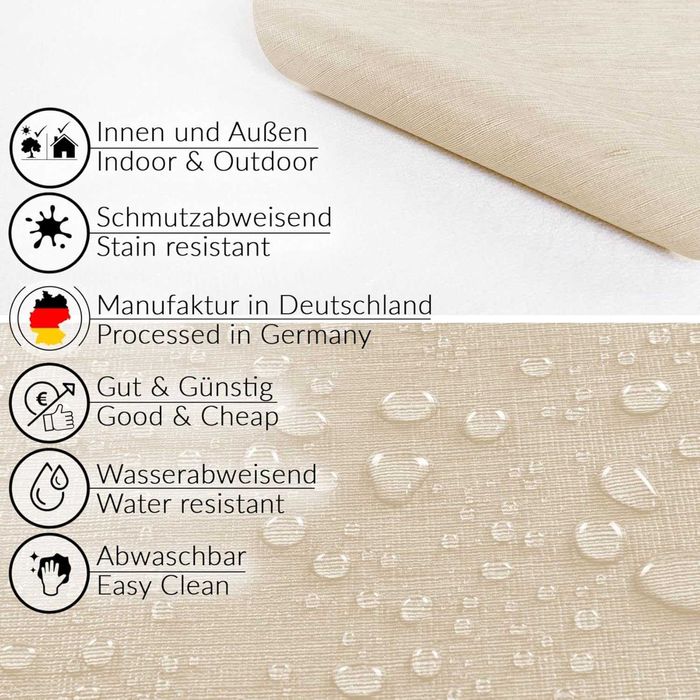 Покривка за маса от мушама, която може да се пере, кръгла или правоъг.