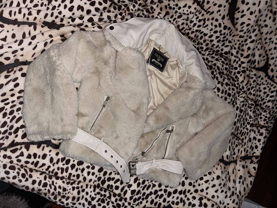 Geacă GUESS Blană+Piele