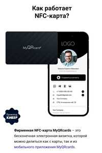 Смарт бизнес визитка NFC / QR smart card  безконтактна
