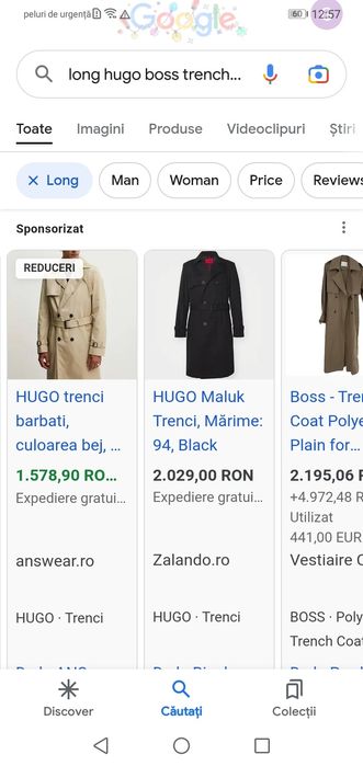 Hugo Boss trench/pardesiu bărbătesc masura 54