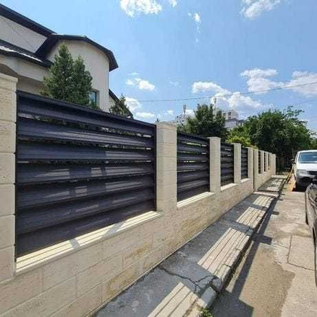 Garduri si porti stil jaluzea, sipca metalica, tabla cutata