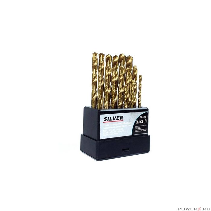 SET 19 BURGHIE METAL 1-10MM, Silver, S10422/1